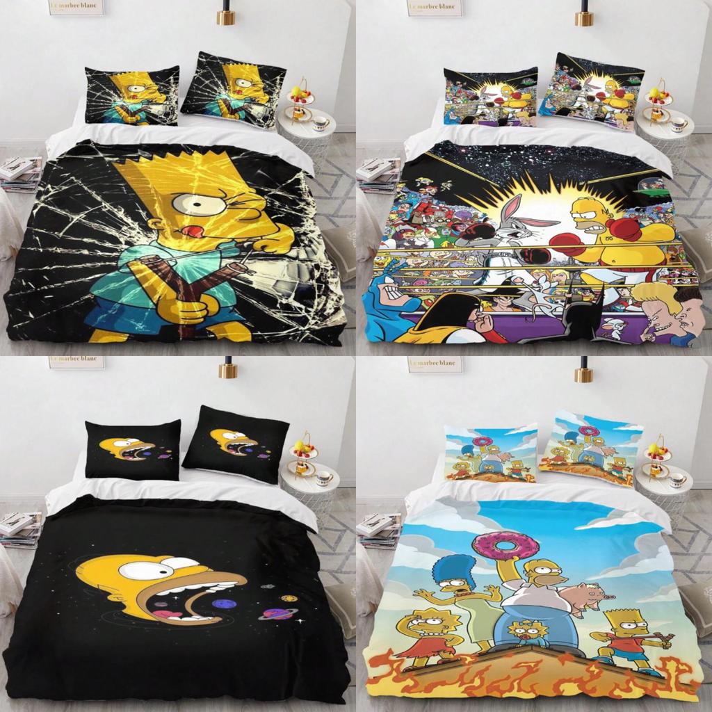 Anime Simpsons The 3d Print Duvet Cover Pillowcase Set Bedroom Gift Bedding