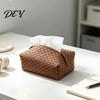 Travel Portable Tissue Case Foldable PU Leather Box, Multi-Purpose Desktop Storage Organizer, Convenient Holder for Car Simple Style Napkin