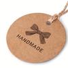 100PCS Round Kraft Paper Tags - 4cm Brown Handmade Gift Tags for DIY Crafts, Weddings & Party Favors ZSY