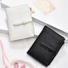 Multi-function Vintage Women's Purse PU Leather Solid Color Leather Purse Folding Design Large Capacity Short Wallet for Women