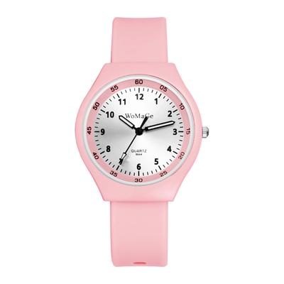 Einfache und niedliche Silikonuhr für analoge stilvolle Quarz-Modeaccessoires, perfekt für oder als Geschenk für sie, Frauenanzeige, wasserdicht, Uhrwerk,