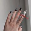 Irregular Texture Nail Sleeve Vintage Armor Ring Unique Lava Drop Ring  Vacation