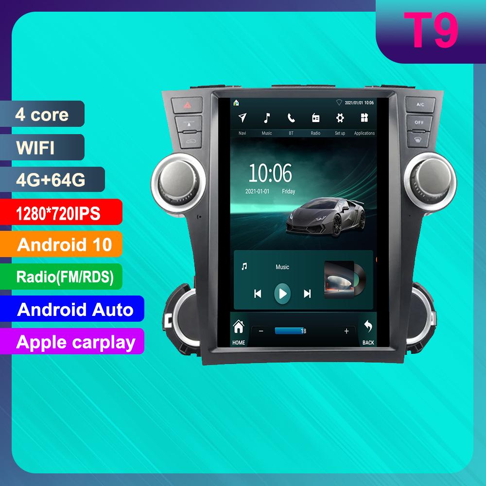 Toyota Highlander Android HD Smart GPS Navigation System with Reversing Camera & CarPlay Compatibility