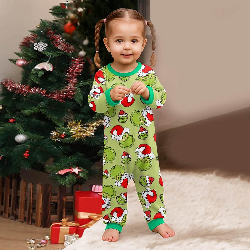 Cartoon Letters Print Family Matching Long Sleeved Parent-child Suit Home Clothes Suit Fall