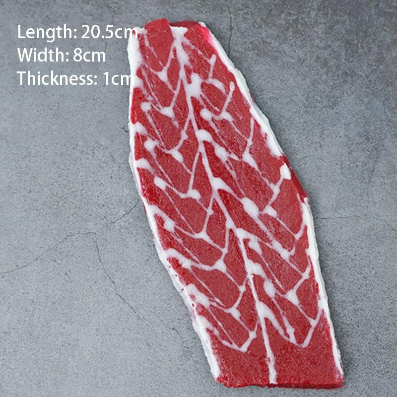 1PC Fake Food Meat Restaurant Store Shop Decor Artificial Food Fake Beef Chops Artificial Meat Meat Model Decor Props