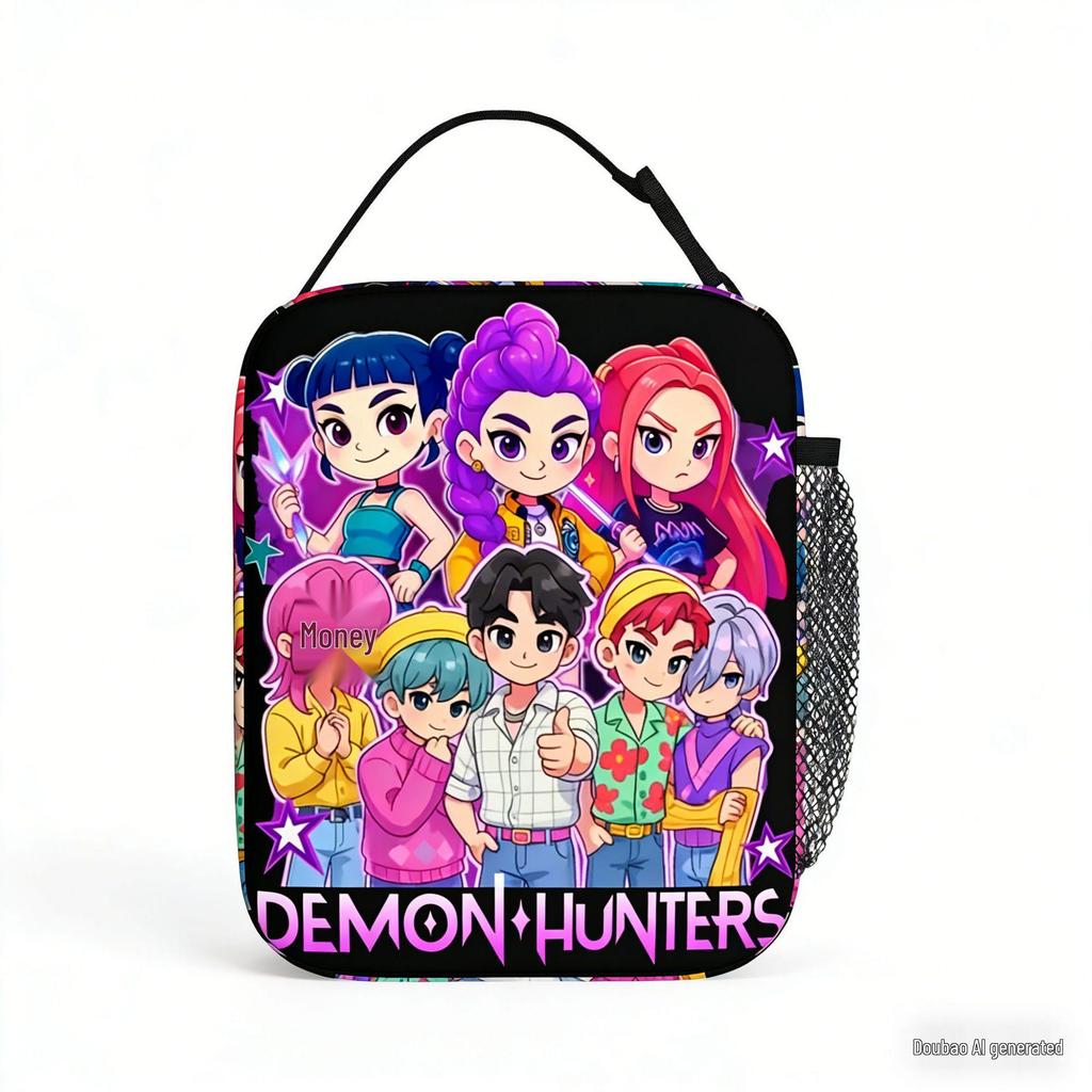 Demon Slayer Kpop Student Ice Pack: Large Capacity Wear-Resistant Picnic Bag