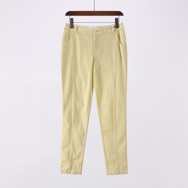 

Special Offer [Rui] Fashion Fashion Shangtuan Women s Spring Cotton Stretch Baggy Pants Pants Casual Pants 0w030 Yellow S/155/60A