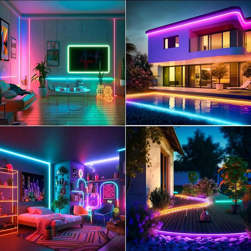Smart Neon Strips Light Outdoor Neon Light Strip Waterproof Flexible Led Lighting Strip Neon Led Lights Strips Music Sync