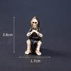 Halloween Mini Resin Figurine Scary Skull Coffin Chair House Decor for Haunted House Indoor Outdoor Party Prop