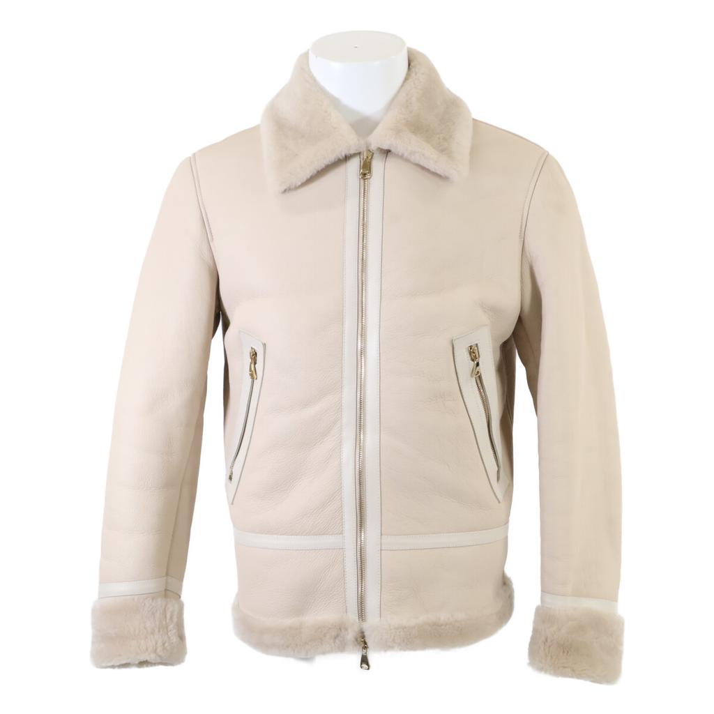 EMMETI Excellent Condition, Domestically Authorized, BR Exclusive, Gold Parts, ORWELL GHIACCIO B-3 Special Mouton Jacket 48 Light beigeUsed