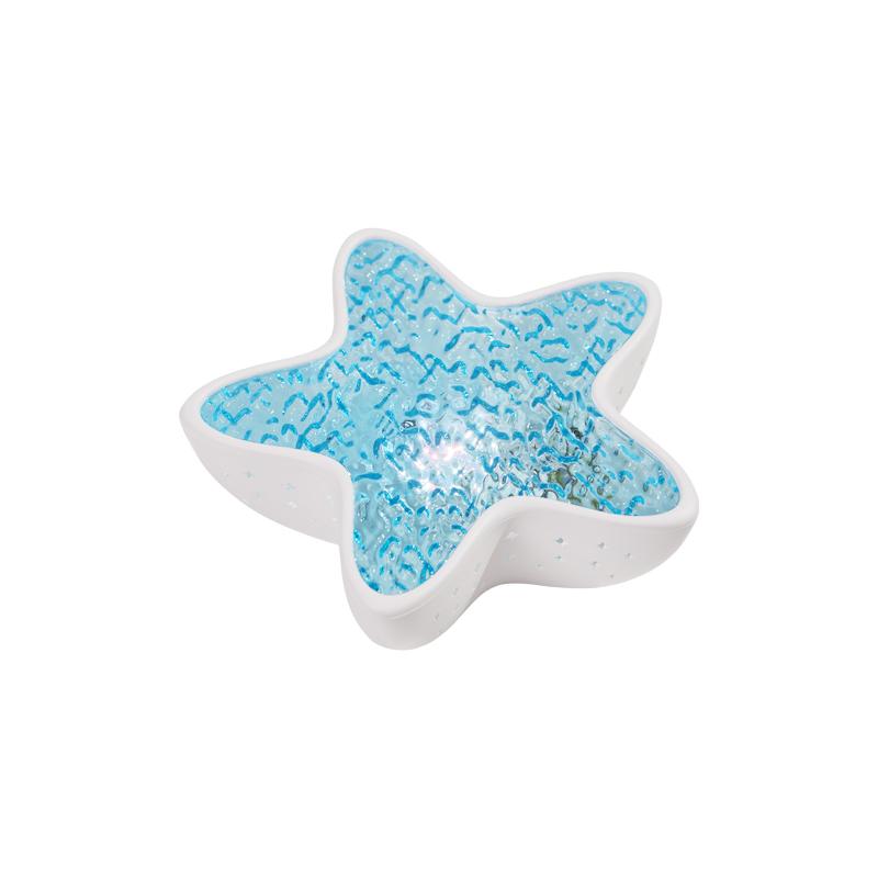 Starfish LED Night Light Rechargeable Table Lamp Northern Ocean Wave Projector Lights Romantic For Bedroom Desk Festival Decor белый