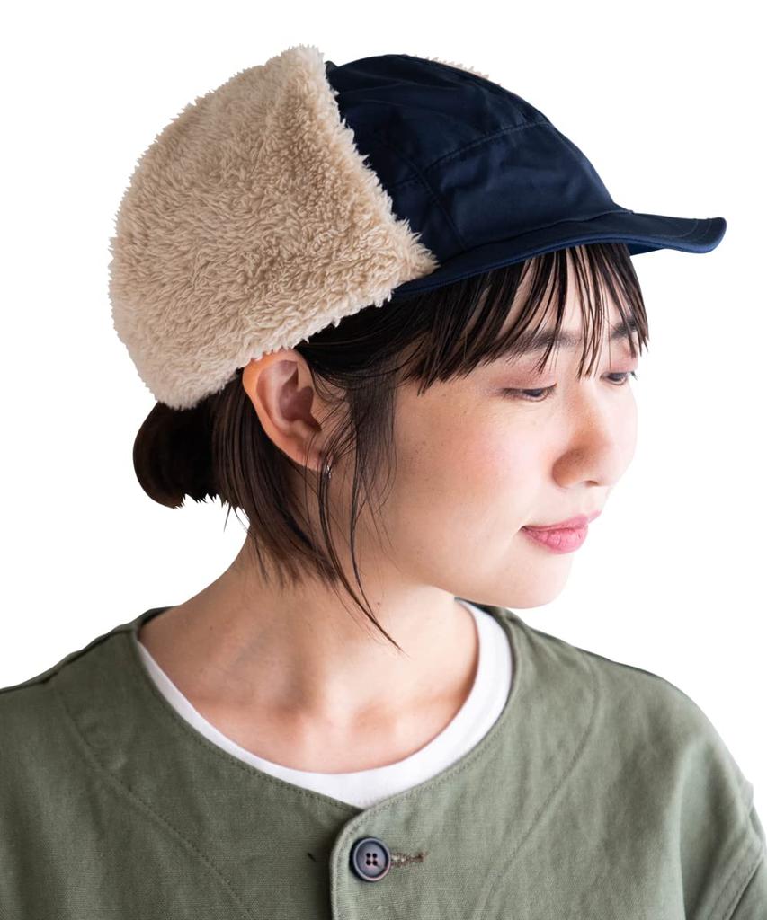 Nakota Nylon Flight Cap with Ear Plus Cold Weather and Free Size Fits Head Circumference Navy Water-Repellent Flaps, Size, Protection, Men's Women's,