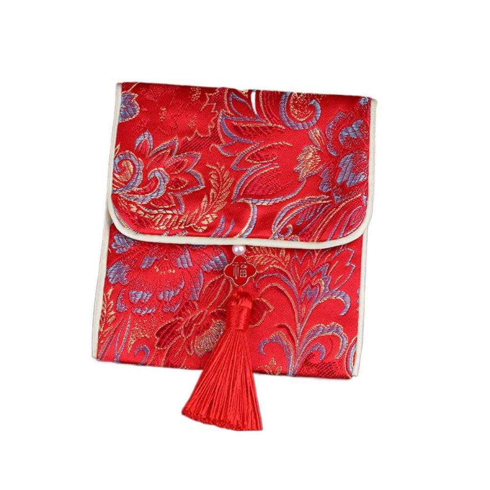 Tassel Brocade Red Envelope Spring Festival New Year Money Bag Money Pocket  Wedding Birthday