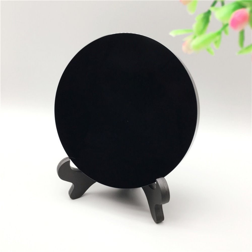 Crystal Craft Black Crystal Ornaments Round Natural Obsidian Ornaments  Home