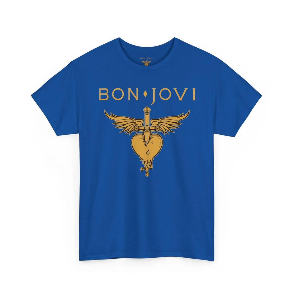 Bon Jovi Tour 2026 Forever Poster Druck T-Shirt Herren Damen Oversize Baumwolle Sommer Neues T-Shirt Herren Damen Harajuku Mode Lässige Oberteile
