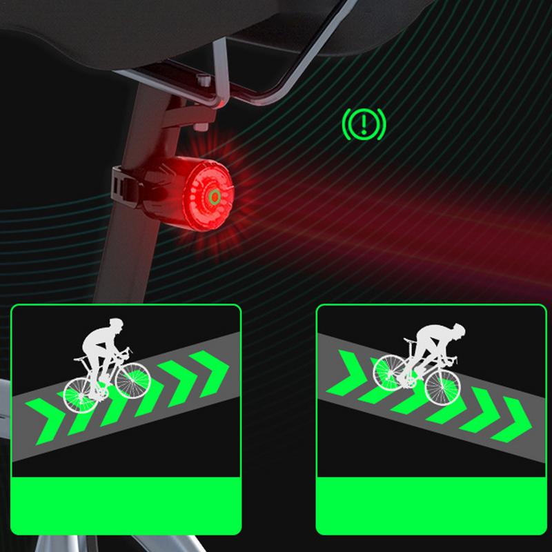 Cycle Rear Light Brake Sensing Safety Taillight Cycling Accessories 5 Modes Rechargeable Ride Lights For Men Women