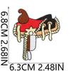Hemp Rope Embroidery Cloth Sticker Bounty Hunter Patch Sticker Western Denim Bag Decoration Computer Embroidery Label Cow Head Ironing