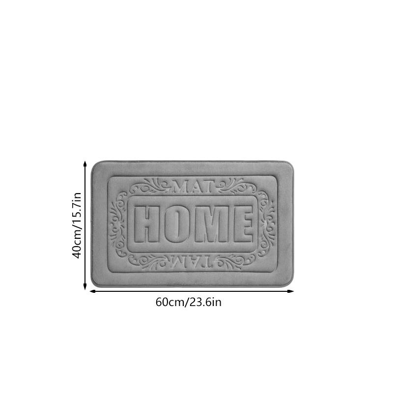 HOME Letter Bathroom Mat SBR Non-slip Bathroom Carpet Washbasin Bathtub Edge Carpet Shower Room Door Mat Home Decoration