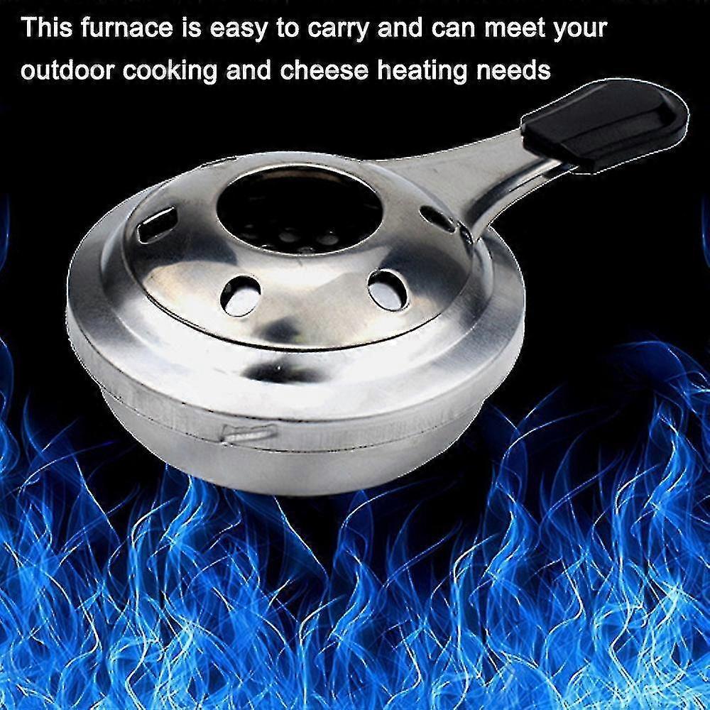 Stainless Steel Camping Alcohol Stoves Portable Picnic Bbq Furnace Cheese Hotpot Alcohol Stoves Outd - RiRi