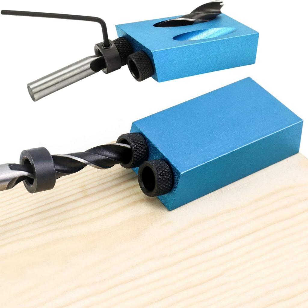 15 Degree Pocket Hole Screw Jig Dowel Drill Joinery Kit Positioner Locator Tool Carpenters Wood Woodwork Guides Joint Angle Tool