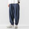 Men's Chinese Style Cotton Linen Joggers - Plus Size Loose Casual Harem Pants for Spring/Summer