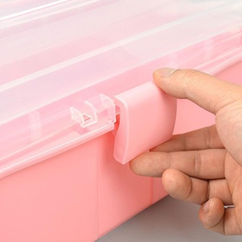 Multifunction Storage Box 3 Layer Storage Case Practical Plastic  Storage Box Medicine Storage Box for School Office