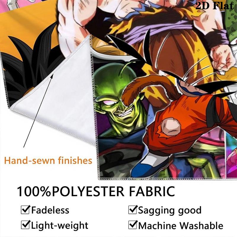 DRAGON BALL Wandteppich Ästhetischer Wandbehang Bedruckte Stoffdecke Dekorative Wandteppiche für Schlafzimmer Wohnzimmer Heimdekoration