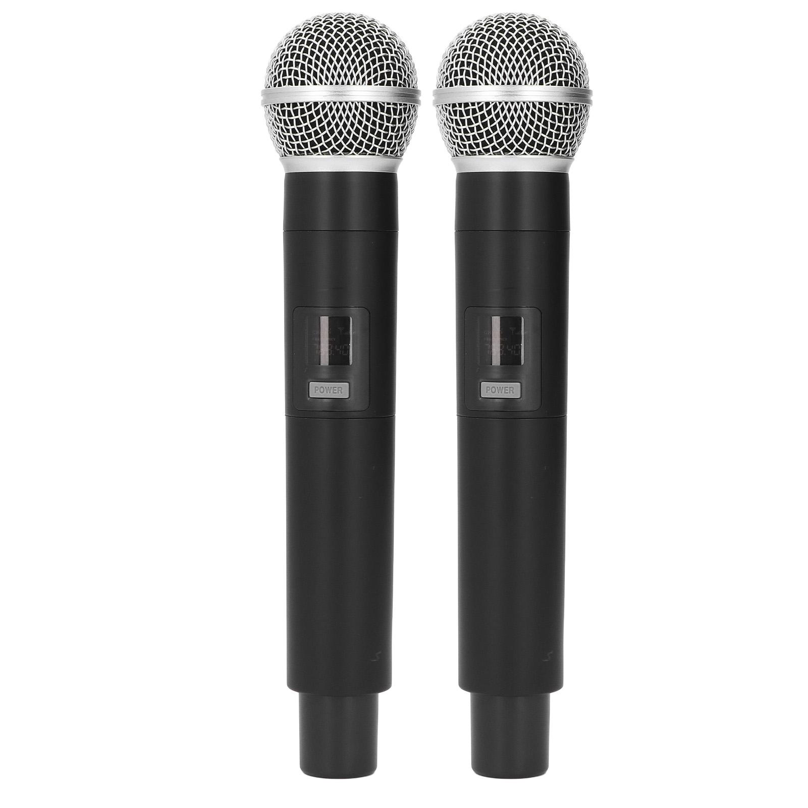 

Беспроводной микрофонный набор из 2 профессиональных перезаряжаемых ручных караоке-микрофонов с приемником