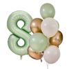 12pcs 40inch Olive Green Number 0-9 Balloon Helium Foil Digital Balloon For Kids Adult Birthday Anniversary Wedding Party Decor