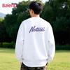 Baleno Men's Loose Fit Letter Print Crewneck Sweatshirt