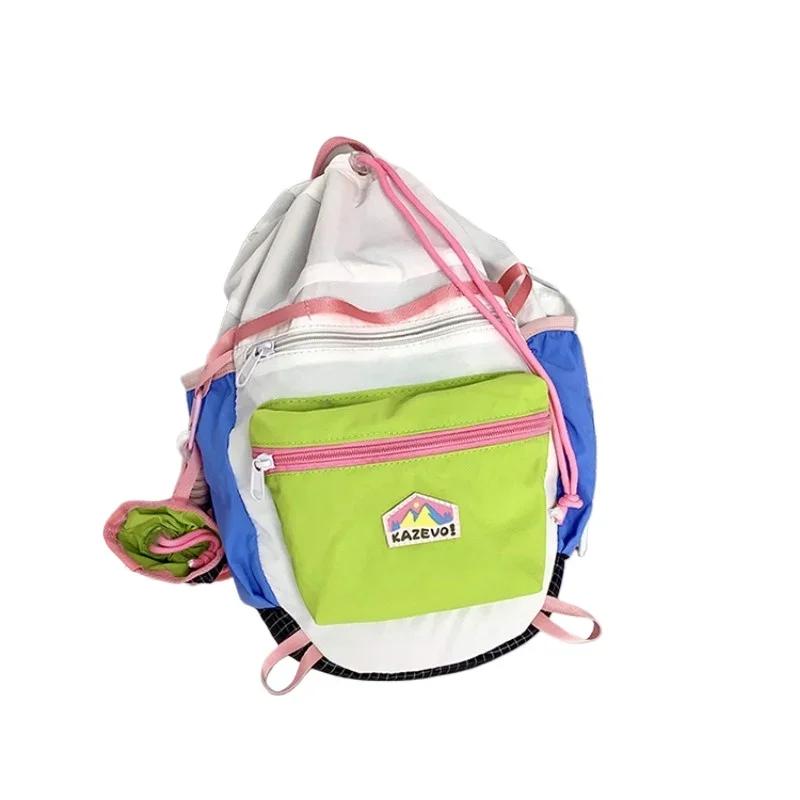 

Новые нейлоновые повседневные модные рюкзаки на молнии, высококачественные универсальные молодежные школьные сумки в западном стиле зелёный