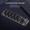 M.2 M-Key PCI Express To SATA 3.0 Expansion Card Adapter Support for  OS/Windows /Linux Converter Card Support PM Function