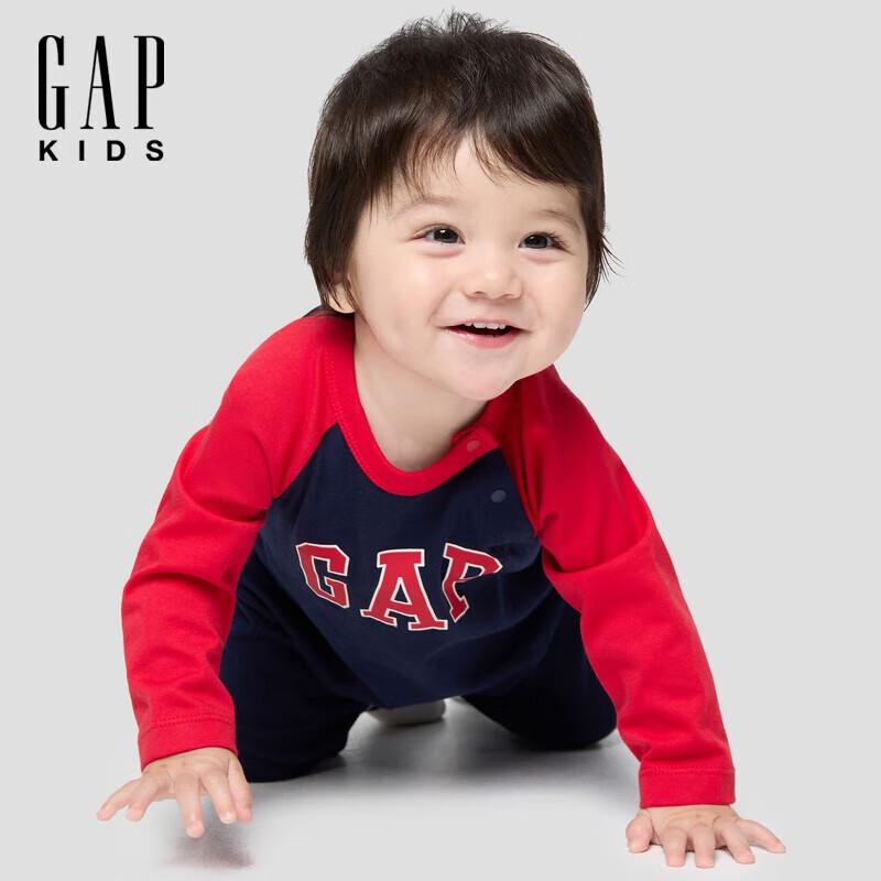 Gap Baby 2025 Fall Cotton Logo Bear Print One-Piece Bodysuit 73/48