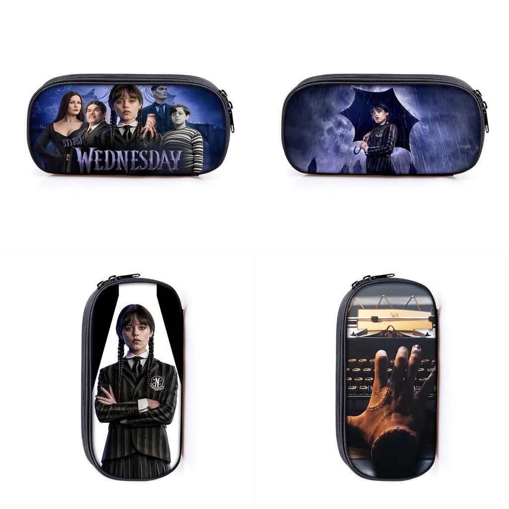 Large Capacity Wednesday Addams The Addams Family Pencil Case- Kid Student Gift