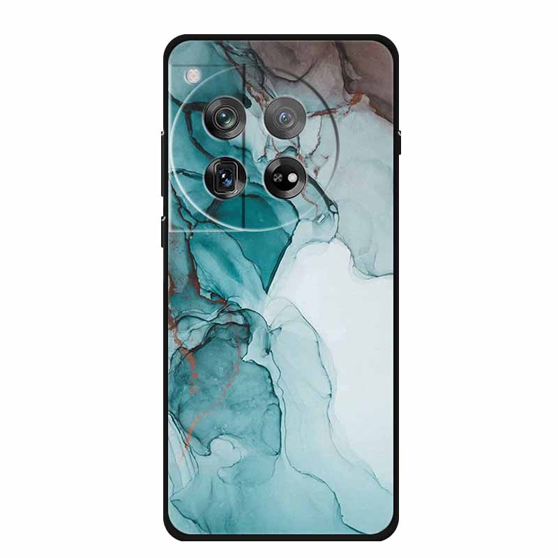 Marble Shell For OnePlus Ace 3 3 Pro Case Luxury Protector Soft Silicone Phone Cover for OnePlus 12R 12 R Colourful Black Fundas