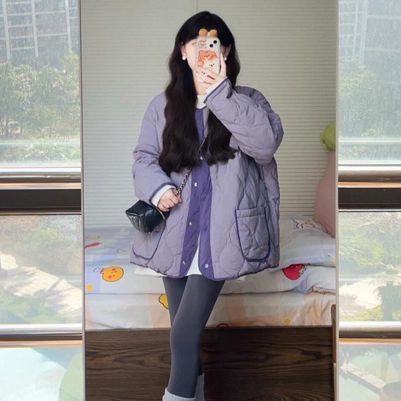 

2025 Women s Diamond Quilted Lightweight Cotton Jacket - Early Winter, Late Autumn High-End Style, Small Size. Extra Large