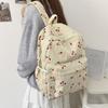 Schoolbag Korean Version College Student Corduroy Cute Cherry Backpack Sweet Hipster Travel Small Backpack