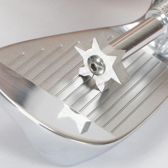 1 sett Golfkølle-sporsliper med 6 hoder Kompakt størrelse Gjenbrukbart 6-tips golfkølle-rengjøringsverktøy