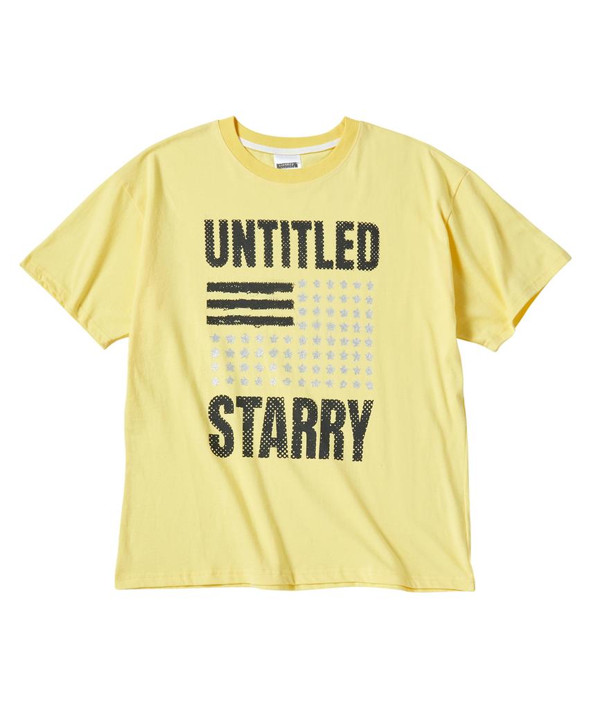 Eontaiteulseoul Untitled Starry Flag Crop Short Sleeve Yellow