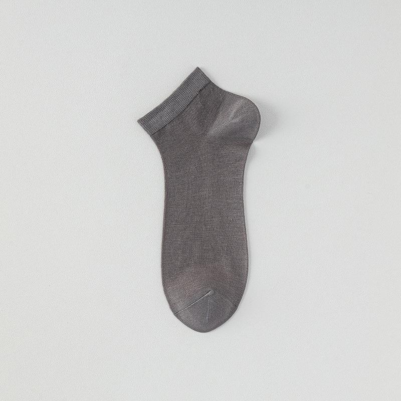 Mulberry Silk Men's Short Socks, Summer Thin, Cool, Antibacterial, Sweat-absorbing, Non-dropping Heel, Deodorizing Mesh Boneless Mid-calf Socks