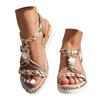 Sandals For Women Casual Summer Flat Bohemian Rhinestone Sandals For Women Fashion Wedge Heel Sandalias De Mujer Verano 2026