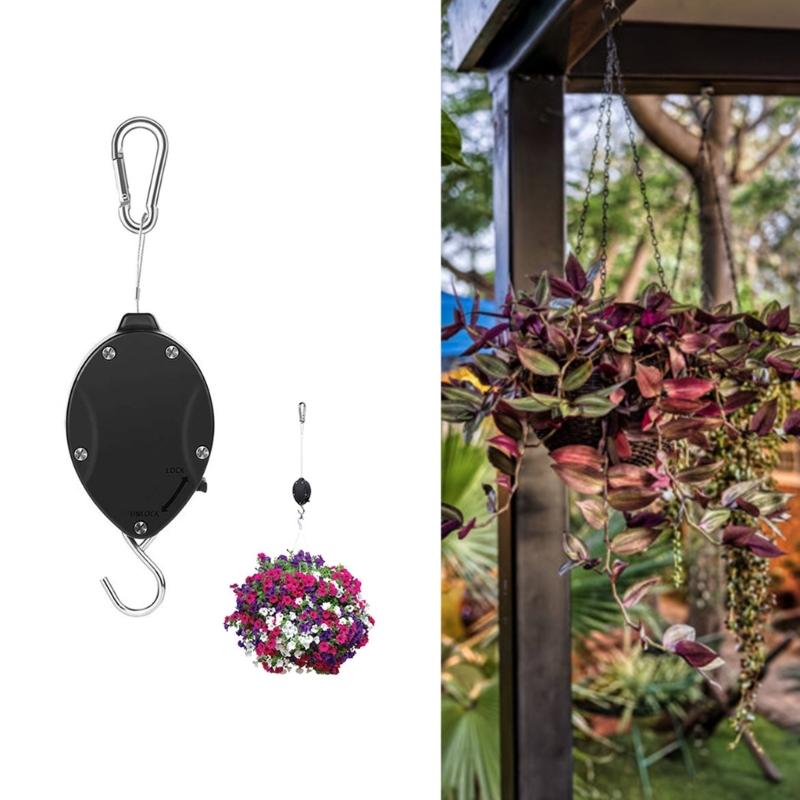 Retractable Hooks for Planter and Decorations Ideal for Home and Garden Spaces Indoor and Outdoor Plant Hangers
