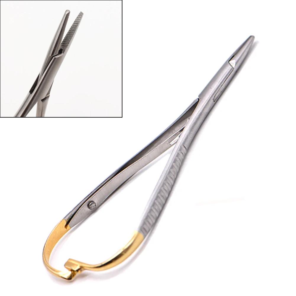 Stainless Steel Dental Needle Holder Tweezers Orthodontic Instrument Mathieu Needle Holder Dentistry Tools