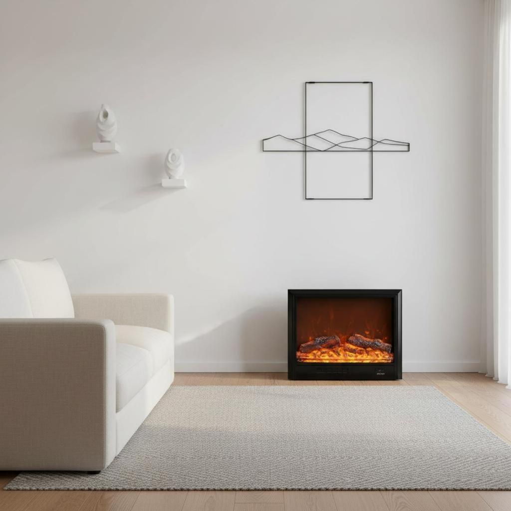 Electric Fireplace Quiet Operation Built-in Heater for Cabinet