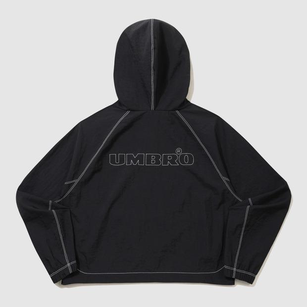 Umbro Crispy Taslan Long Sleeve Hooded Anorak Navy (Uq323Cwt91) (A Type)
