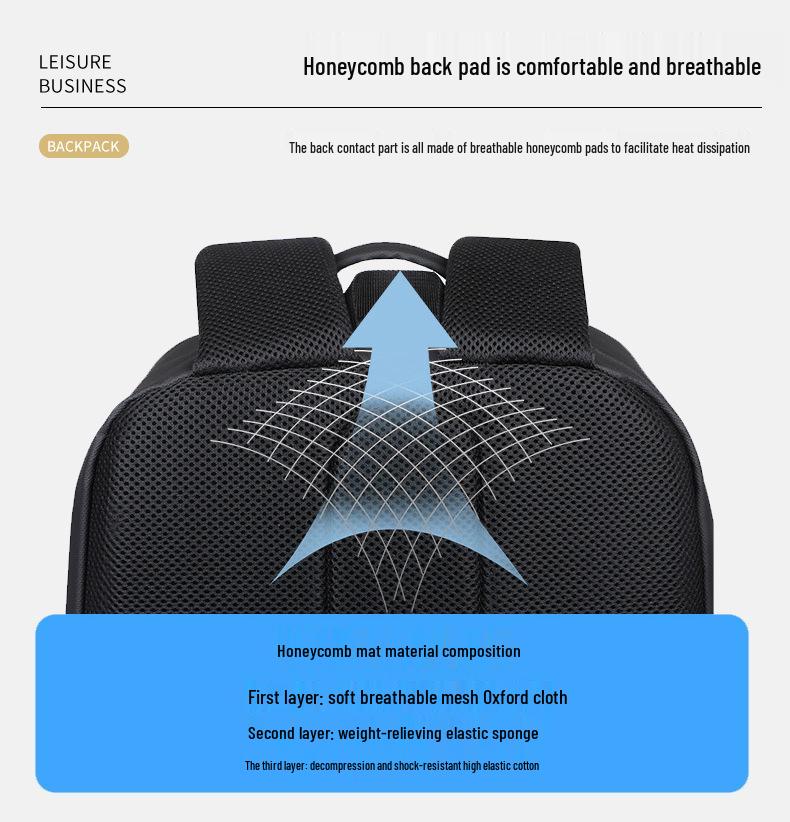 Large-Capacity Men's Backpack, High-End Women's Travel Backpack, Trendy Commuter Schoolbag, Waterproof Laptop Bag