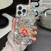 Applicable To Apple 16Pro Mobile Phone Case, Rhinestone Bee Flower iPhone14 Luxury 13Pro Full Diamond Female Protective Case