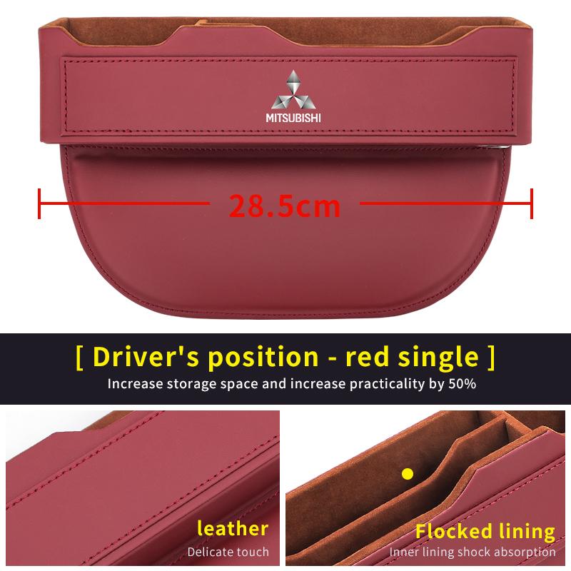 Car Seat Gap Organizer Seat Crevice Slot Storage Box For Mitsubishi Outlander Pajero Lancer Evolution X Ralliart Asx L200 Triton HZ8