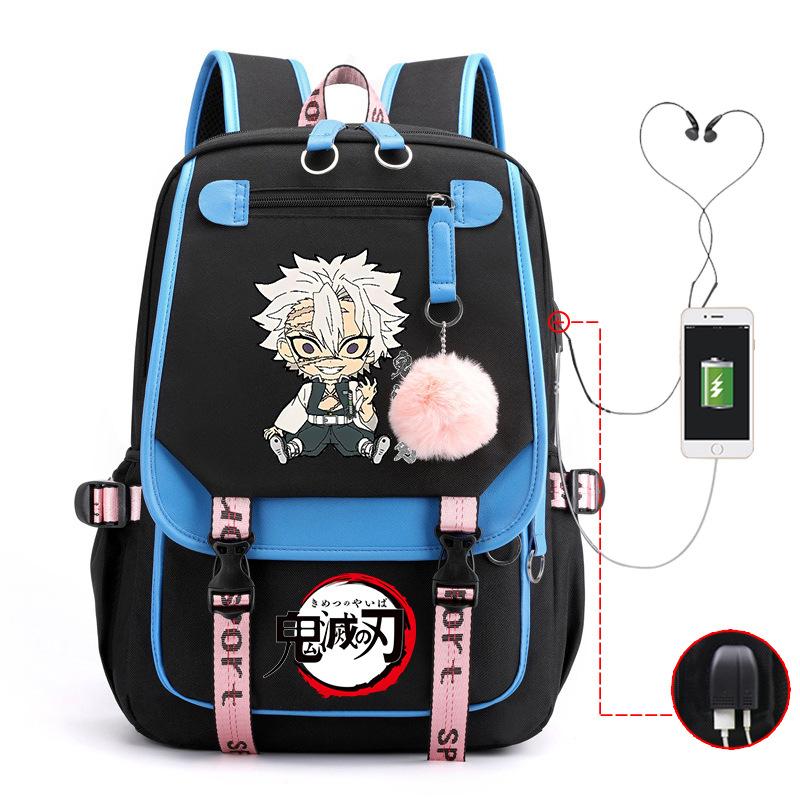 Demon slayer ghost extermination column student schoolbag junior high school student primary school student middle school student backpack