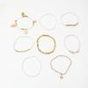 8pcs Bohemian Starfish Braided Anklet Set for Women Summer Beach Shell Cowrie Bead Foot Jewelry Vacation Daily Wear Outfits Gift